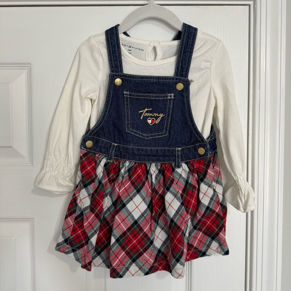 NWOT Tommy Hilfiger Girls Dress Set 24 Months